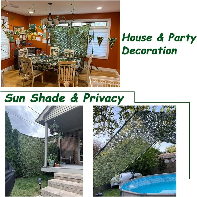Camouflage Net Hunting Camouflage Net Car Tent Awning Shade Mesh Black Green Blue Forest Sun Protection Outdoor Shading