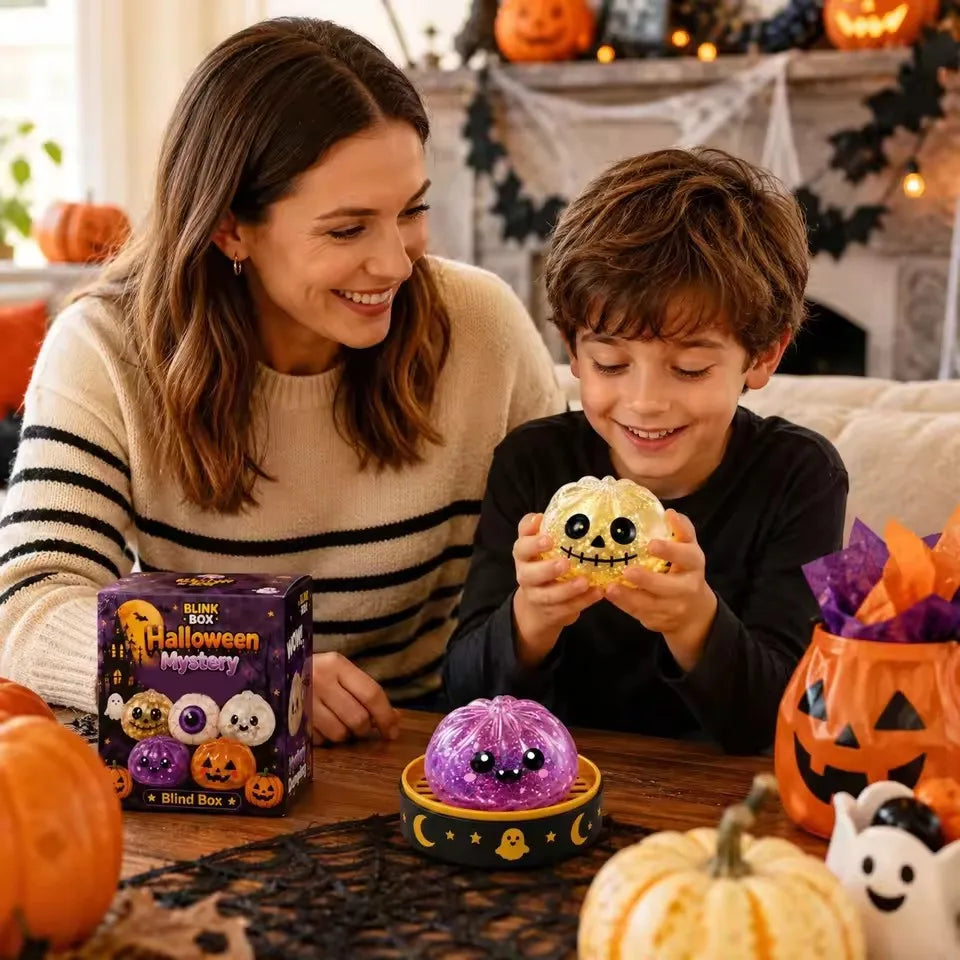 Halloween Simulation Dumpling Pectin Squishy Rebound Soft Squeeze Stress Ball Box Anti-Stress Toy Sensory For Creative Gift