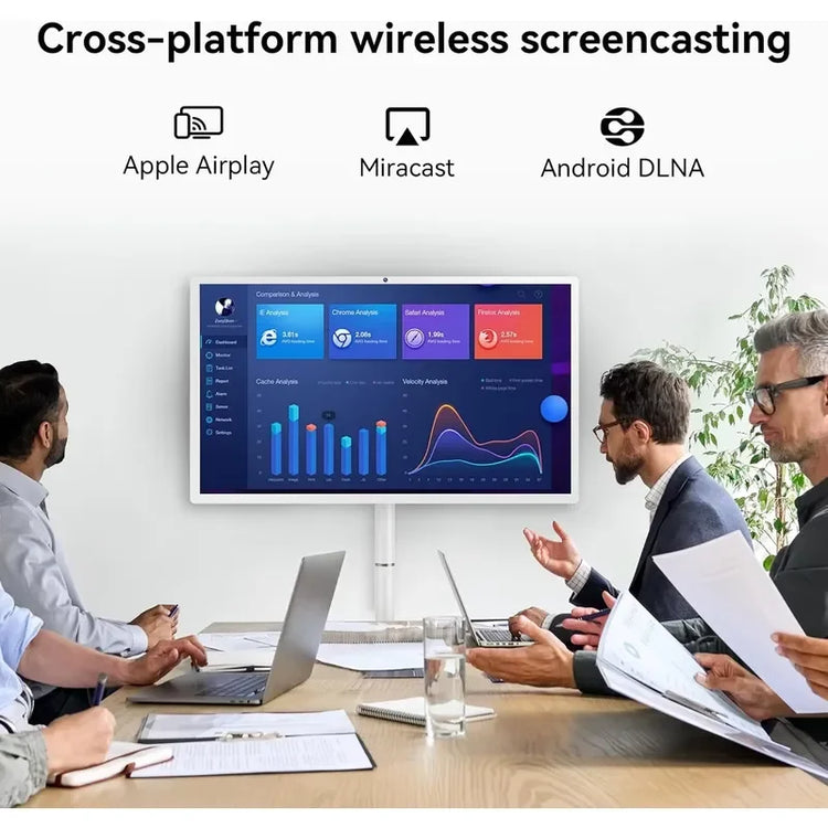 24 Inch Portable Smart TV Wireless Touch Screen LED Monitor Mobile Display For Indoor Outdoor Use Home Entertainment Gaming