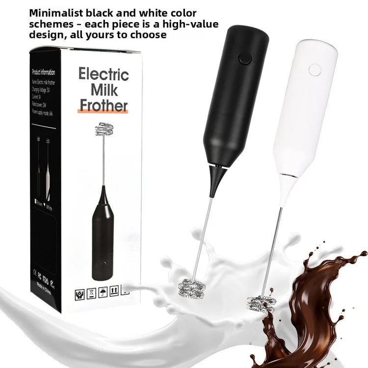 Electric Milk Frother Hand Mixer Portable Coffee Whisk Foam Maker Egg Beater Cream Blender for Dessert Drink Food Mixing