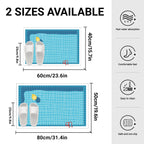 Rubber Bathroom Anti-Slip Floor Mat, Water-Absorbing and Quick-Drying Floor Mat, Cartoon-Style Swimming Pool Print Floor Mat
