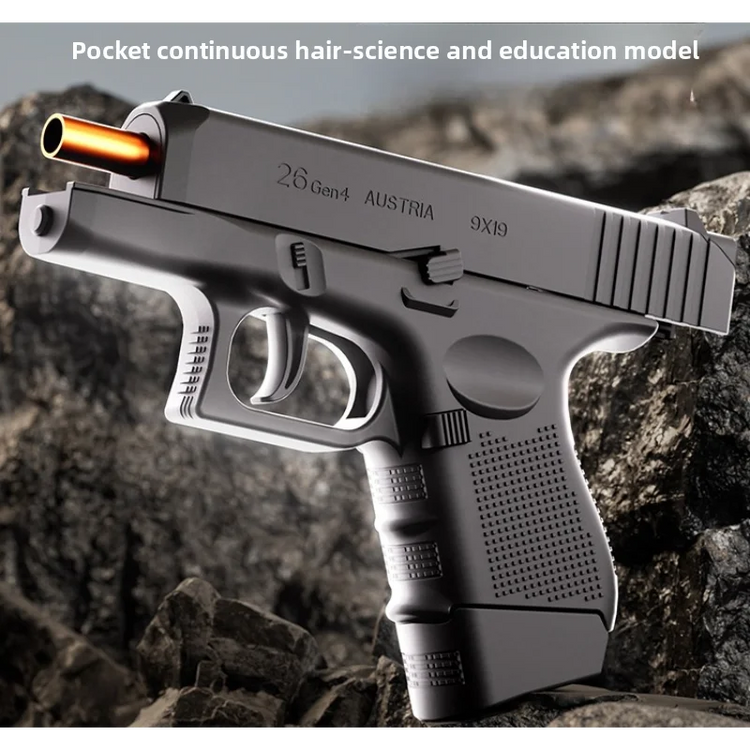Shell Ejection Toy Gun Pocket Pistol Model Manual Burst Blaster Mechanical Shooting Game Toy Outdoor CS Toy Movie Prop