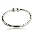 Best Quality Wholesale Silver Plated Bracelet Adjustable Bangles Fashion Jewelry Mens/Womens
