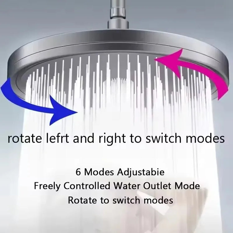 New 230mm Big Panel Large Flow Supercharge Ceiling Mounted Shower Head Set 6 Modes High Pressure Bathroom Showerhead with Filter