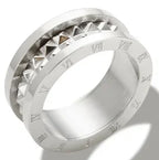 Stainless Steel Ring for Women Inlaid Zircon Rings Waterproof Romantic Fashion Jewelry
