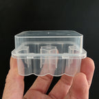 Mini Microtube Storage Box Clear Vial Storage Case Stackable Freezer Tube Box Diabetic Supplies Refill Bottle Pixelated Life