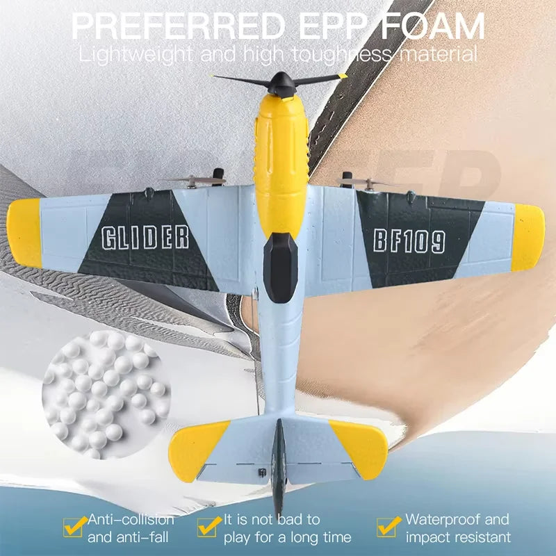 RC Plane BF109 Professional 2.4G Radio Remote Control Airplane EPP Foam Aircraft Glider Flying Model Toys For Children Gifts