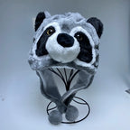 Fashionable Children's Winter Hat Plush Tiger Head Design Scarf Neck Protection Halloween Performance Cap Kids Warm Cozy Hat