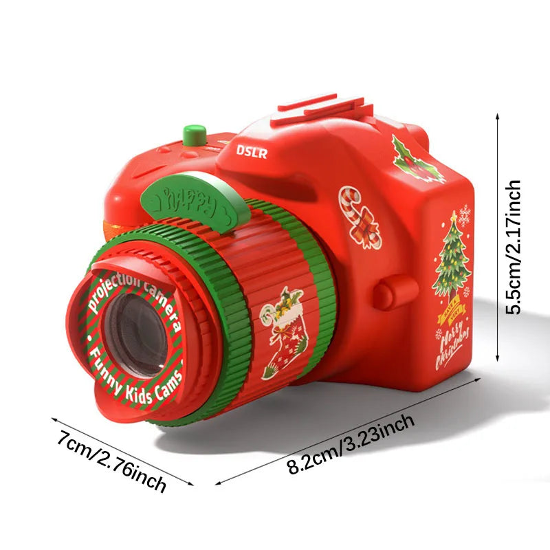 Christmas Projection Camera Flashlight Projection Lamp New Atmosphere Lamp Arrangement Sound Light Emitting Children'S Toys