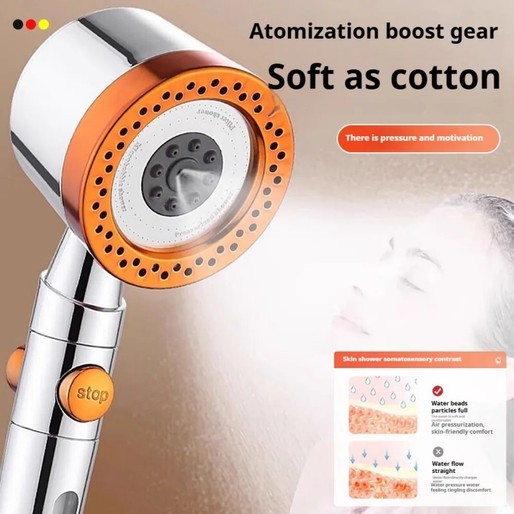5 Modes Bathroom Shower Head Portable High Pressure Powerful Rain ShowerHead Explosion-proof and Drop-proof Universal Shower Set
