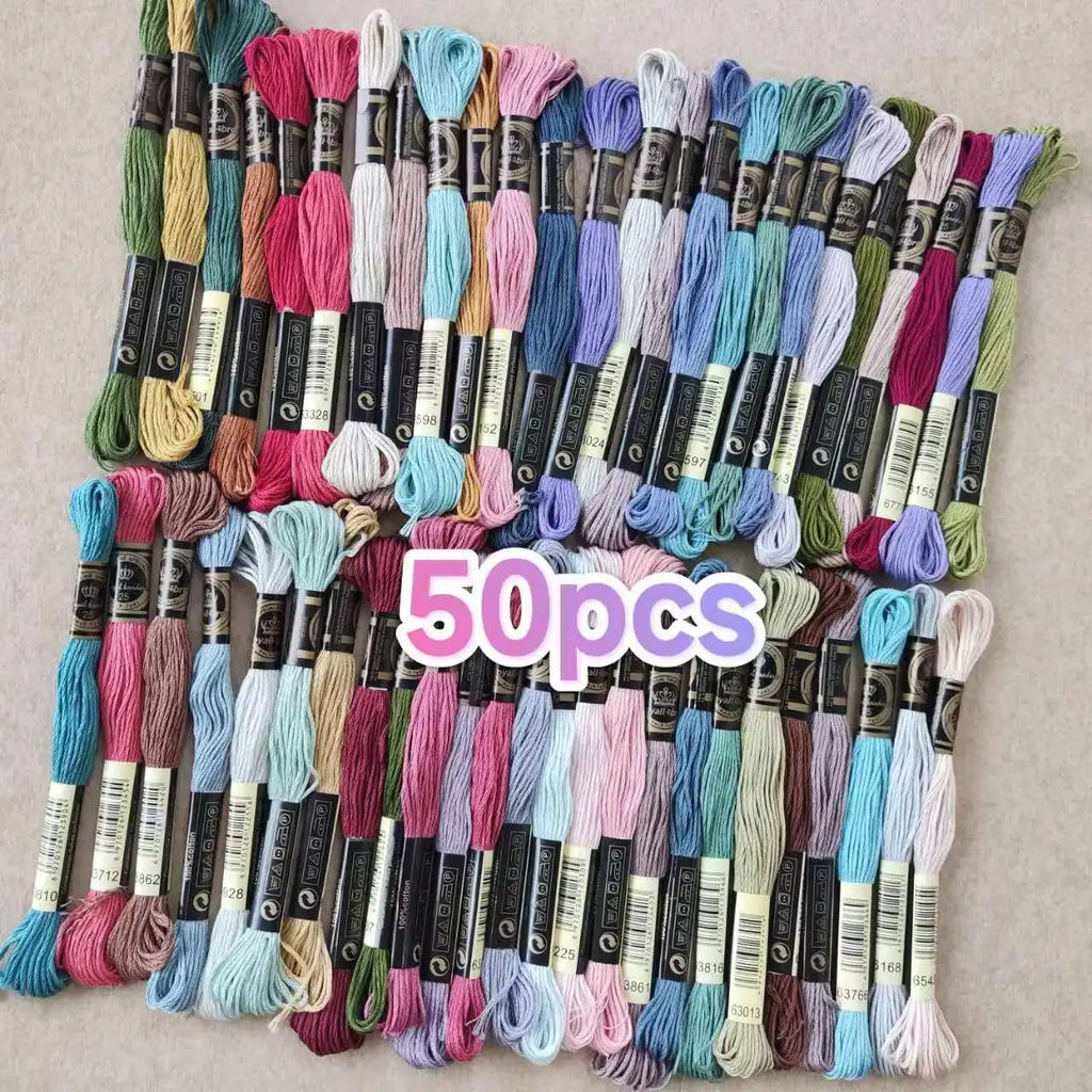100% Cotton High Quality Cross Stitch Floss Embroidery Thread  Cross Stitch Embroidery Hand Knitting Sewing Weaving 8m 447 Color