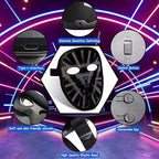 Led Mask with App Control Programmable, Lighted Mask Gesture Control Face Transforming , Light up Halloween Mask For Adults