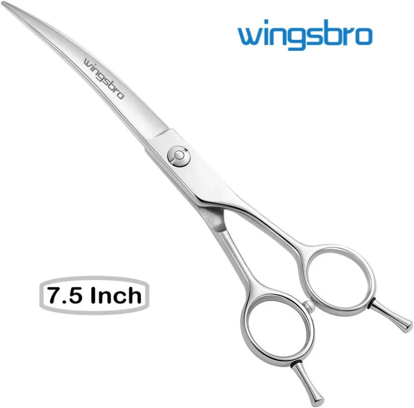 7.5" Curved Dog Grooming Scissors , Professional Pet Curved Scissors Dog Scissors Cat Curved Scissors