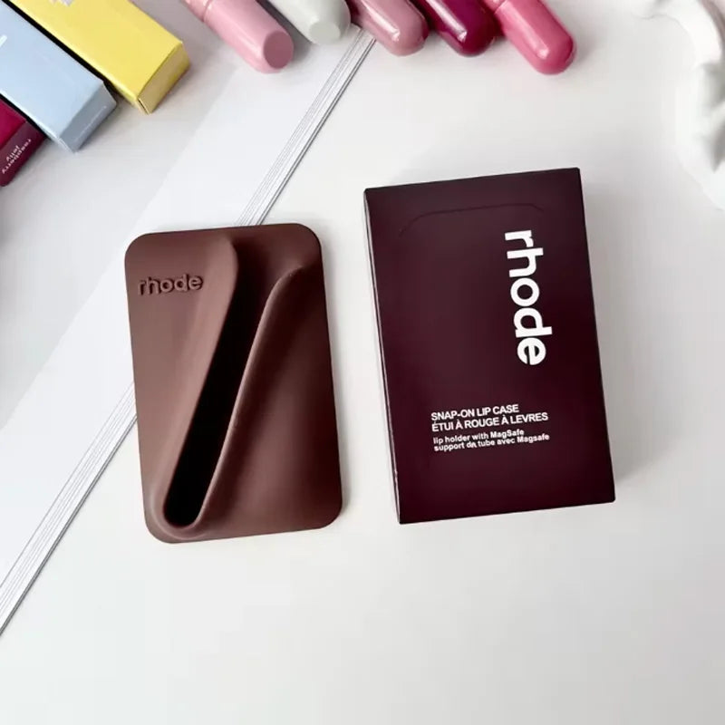Hot‑Trend Lip Gloss Magnetic Back Design, Silicone Phone Back Holder, Stable Attachment for Simple Convenient Daily Use