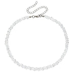Transparent Crystal Irregular Beaded Choker Necklace for Women Korean Collarbone Clavicle Chain on the Neck Collar Jewelry