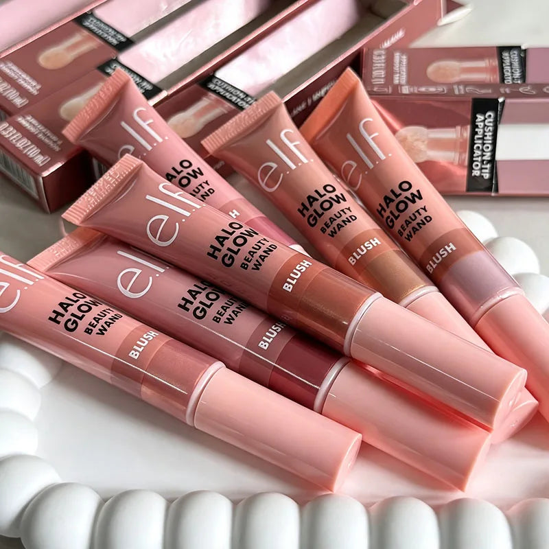 Elf Halo Glow Blush Contour Liquid Contour Blush Stick for Defined Shadows Matte Glow Primer Moisturizing Natural Face Cosmetic
