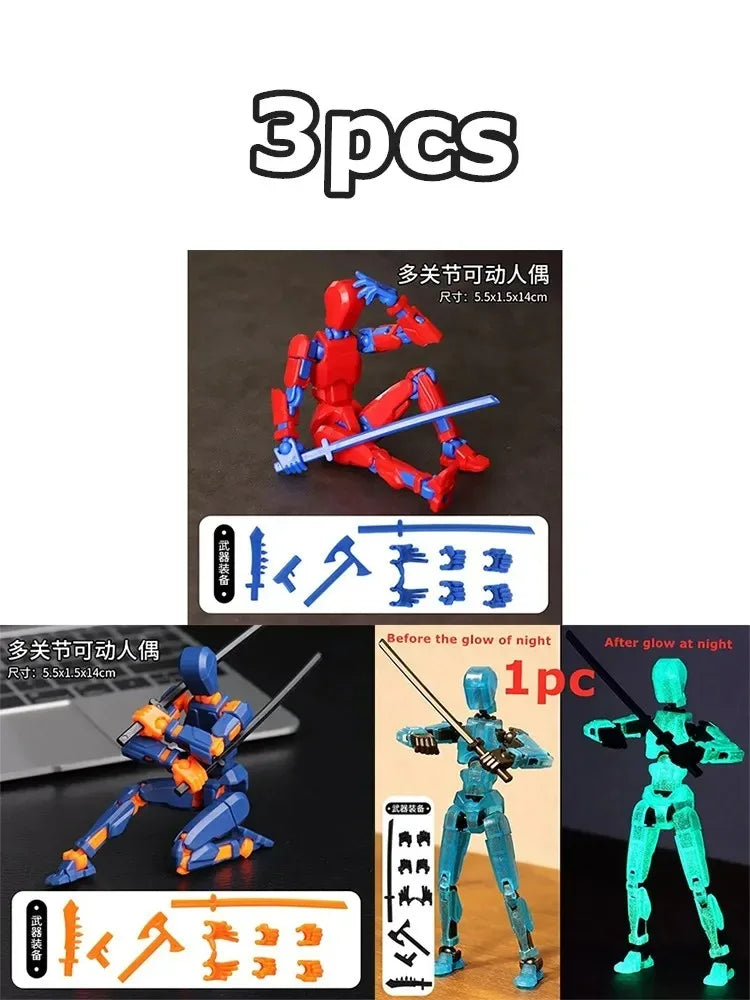 13 Action Figure Titan Multi-Jointed Movable Shapeshift Robot T13 Action Mannequin Character And Dog Figure Toys Gifts