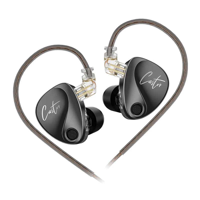 KZ Castor in Ear HiFi Earphone 2DD Dynamic High-end Tunable Earphones Monitor Headphone Cancelling Earbuds Bass Headsets PR2 ZAR
