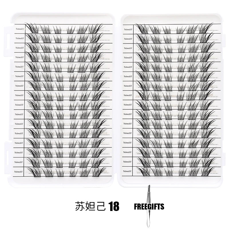 Individual Lashes Eyelash Book Clusters Extensions False Eyelash DIY at Home Cluster Eyelash Extensions Makeup Kit Lashes