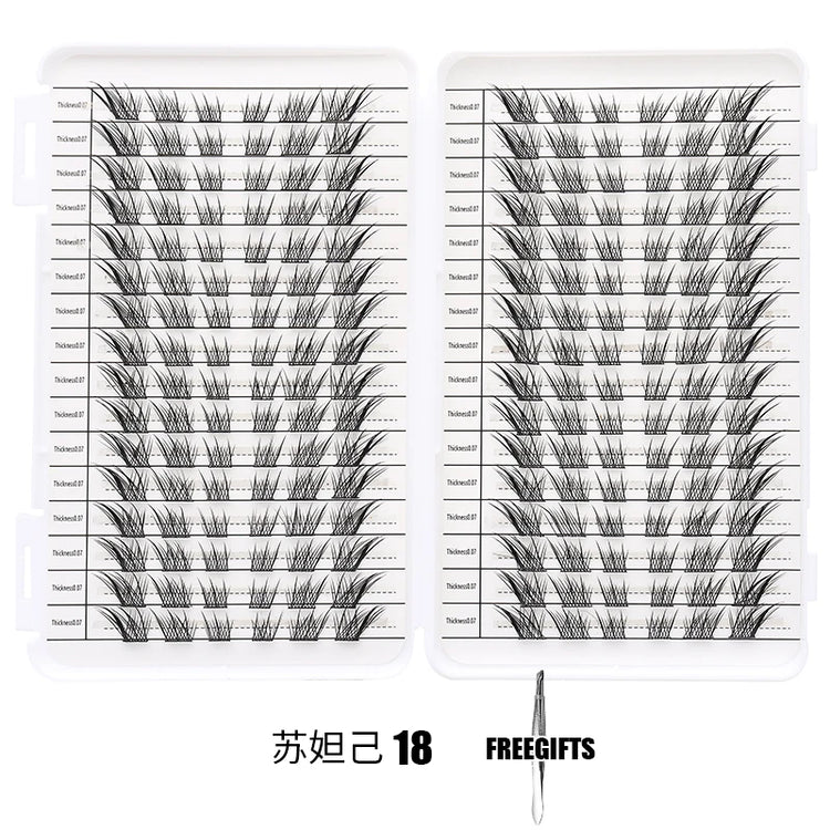 Individual Lashes Eyelash Book Clusters Extensions False Eyelash DIY at Home Cluster Eyelash Extensions Makeup Kit Lashes
