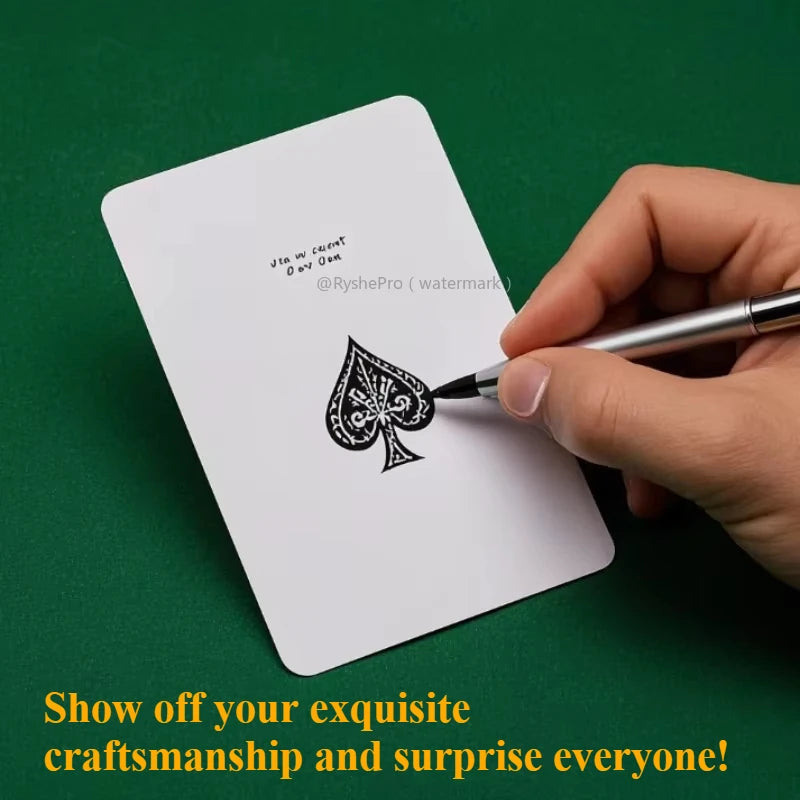 Blank Playing Cards 54PCS Two-sided White Blank Index Flash Cards To Write on Printable Study Learning DIY Gift Game Cards