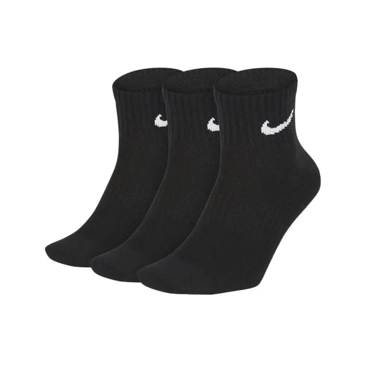 NIKE EVERYDAY CUSH CREW 3PR Basic Long-Distance Training Towel Socks Comfortable and Breathable Unisex High-Top Socks SX7664-100