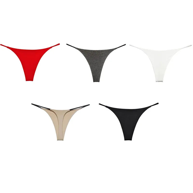 1/2/3/4/5Pcs Sexy G-String Women Panties Low-Rise Thongs Lingerie Underwear Summer Female T-Back Briefs Underpants Clothing