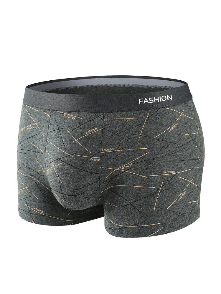 4-Pack Men's Soft Comfortable Fashionable Boxer Shorts Health Advanced Sports Casual Men's Briefs Underwear