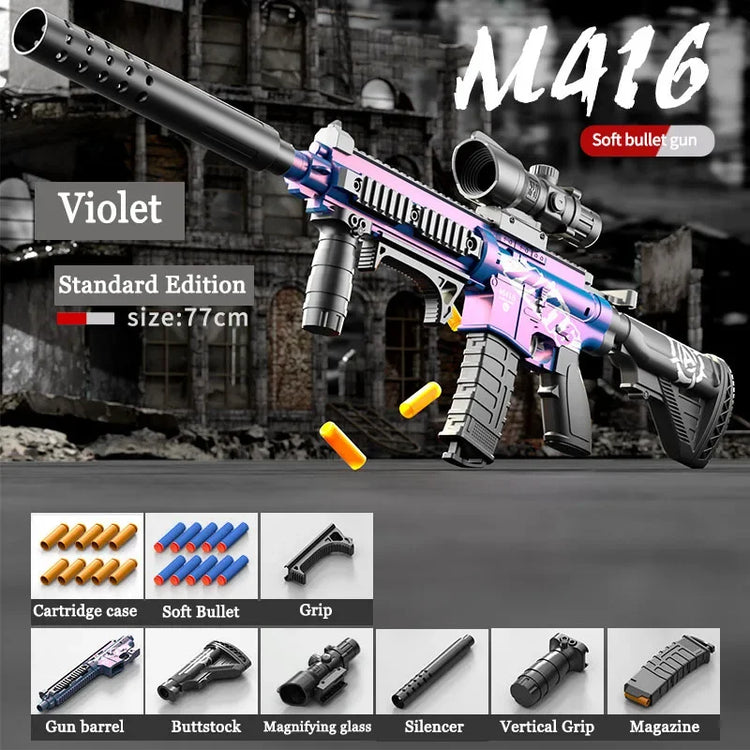 2026 Gift M416 Hand-In-One Shell Barrett Soft-Bullet Gun Ak Assault Rifle 98k Children'S and Boys 'Toys