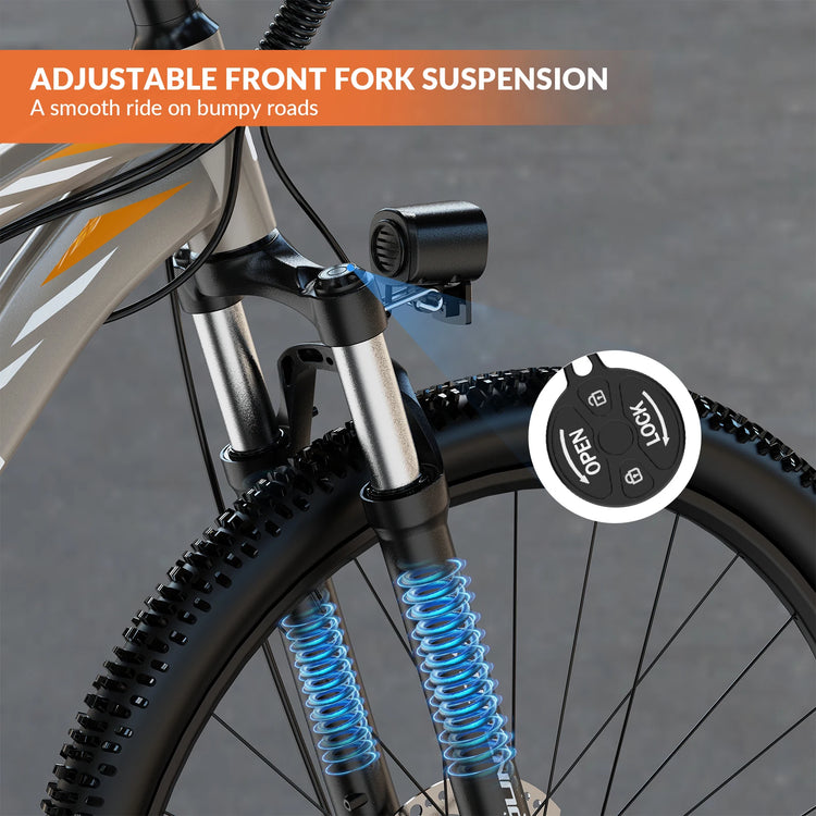 5TH WHEEL AB17 Electric Bike, 700W Peak Motor, 23Mph Max Speed, Color LCD Display, Front Suspension