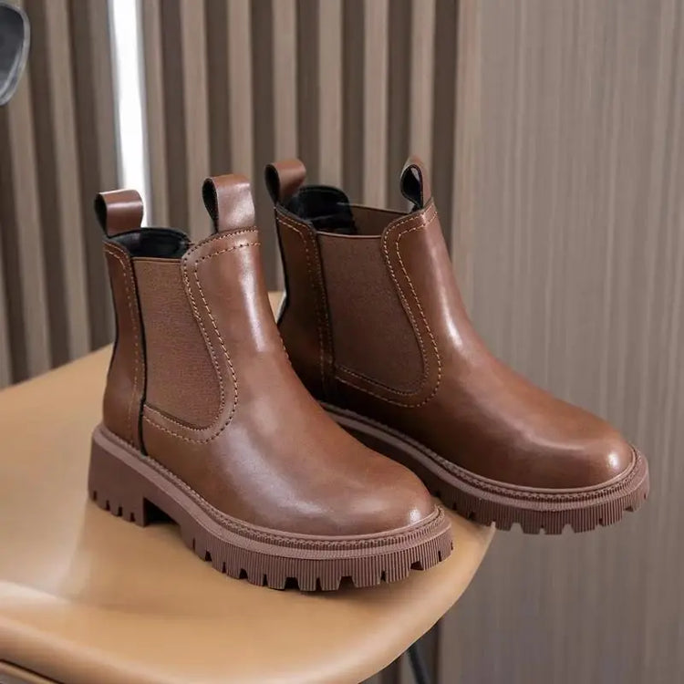 AIYUQI Women's Chelsea Boots Genuine Leather New Autumn Winter Fashion Women's Ankle Boots Retro Winter Boots Ladies  WHSLE MTO