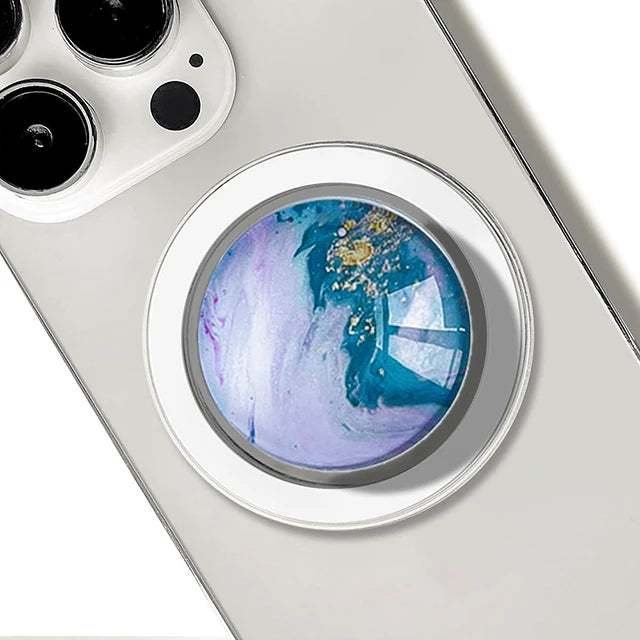 For Magsafe Cellphone Grip Socket, Stylish Foldable Magnetic Phone Holder Stand, For iPhone 17 16 15 14 13 12, For Samsung Serie