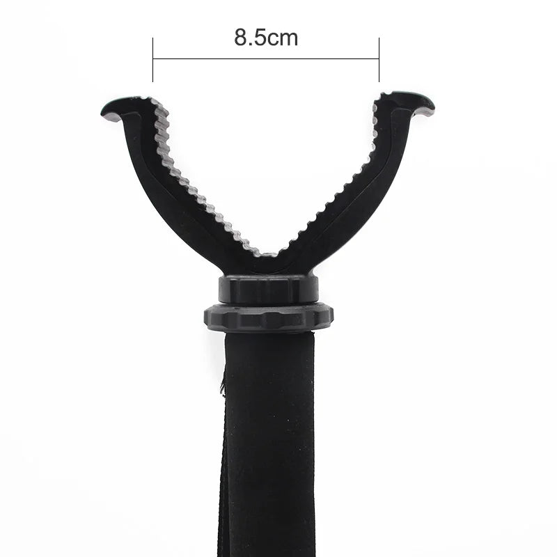 Aluminum Alloy Hunting Stand Adjustable Height Monopod Portable Shooting Stick Hunting Accessories w/ Anti-lost Wristband