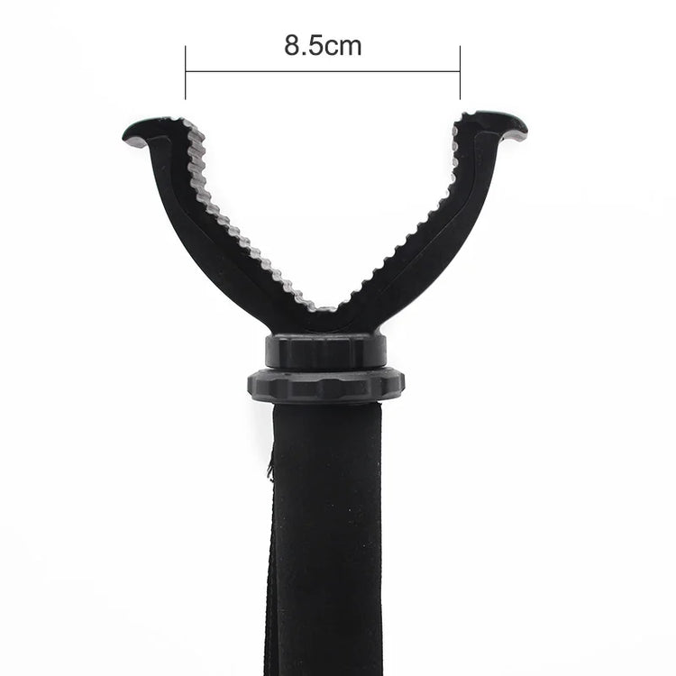 Aluminum Alloy Hunting Stand Adjustable Height Monopod Portable Shooting Stick Hunting Accessories w/ Anti-lost Wristband
