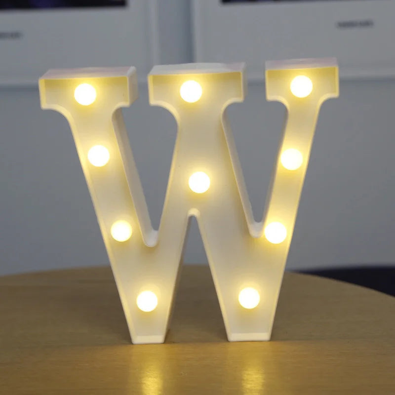 Alphabet Letter LED Nights Lights Number Lamp Decor Party Room Birthday Wall Wedding Home Decorations Personalised Ornaments