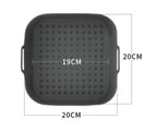 Air Fryer Silicone Pot Thick Reusable Silicone Square Air Fryer Liners Replacement of Parchment Liner Paper Air Fryer Basket