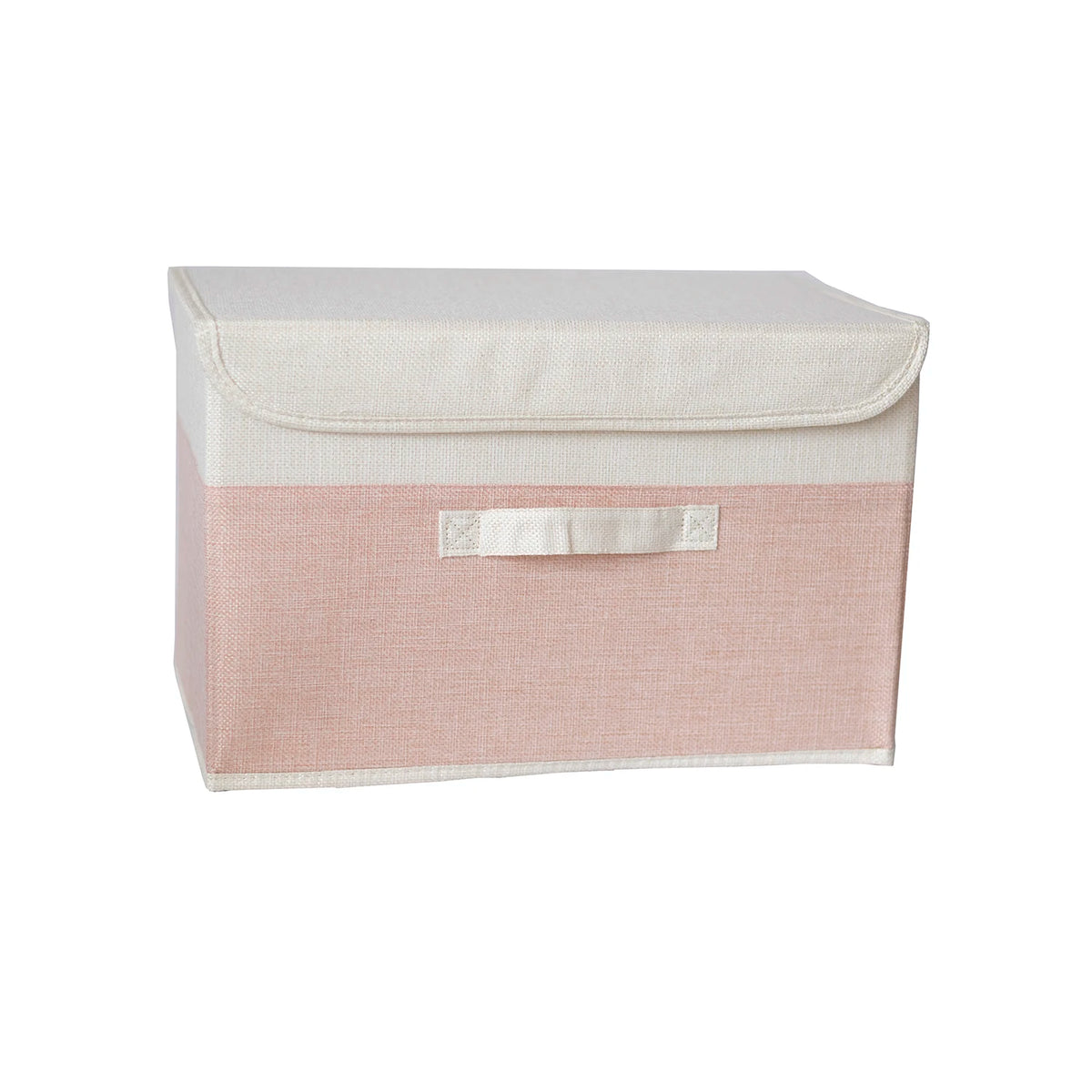 Washable Cotton Linen Fabric Folding CD Storage Box Foldable Bins Toys Organizer With Lid Storage Basket Laundry Basket