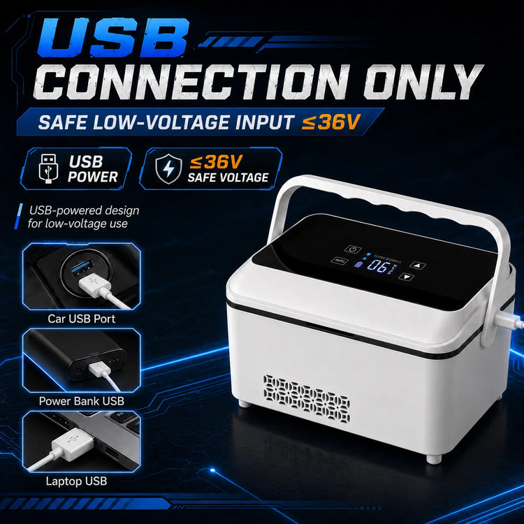 Smart Insulin Mini Fridge - 8-Minute Rapid Cooling, 0-18°C Precise Adjustment, Ultra-Quiet, Fits 12 Pens/36 Vials, USB Low-Voltage ≤36V, TSA-Friendly Compact Size