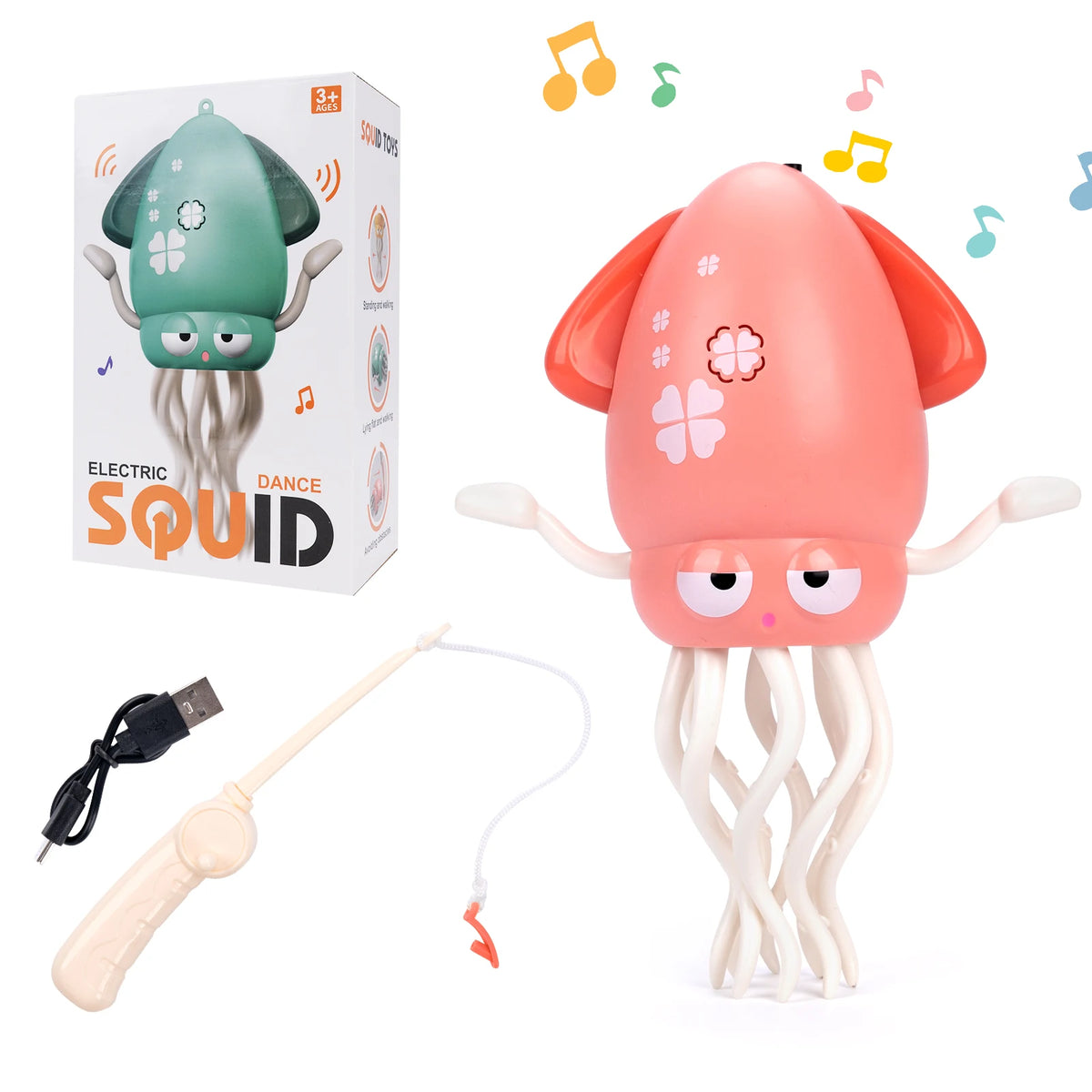 Kids Electronic Pet Toys Dancing Octopus&Duck Musical Penguin Baby Crawling Toys Toddler Interactive Toys Tummy Time Gifts