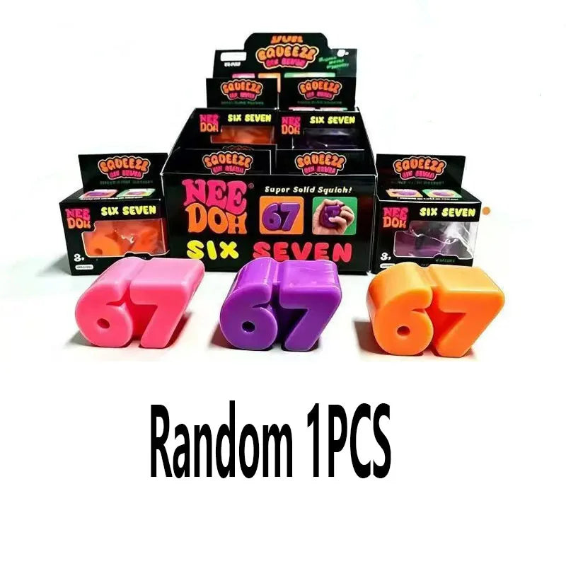[New Nee Doh 67 Sets of TPR Decompression Toys, Fidget Toys Squirrel Squeeze Toys Squishies Sensory Toy Antiestres Mochi Squishy