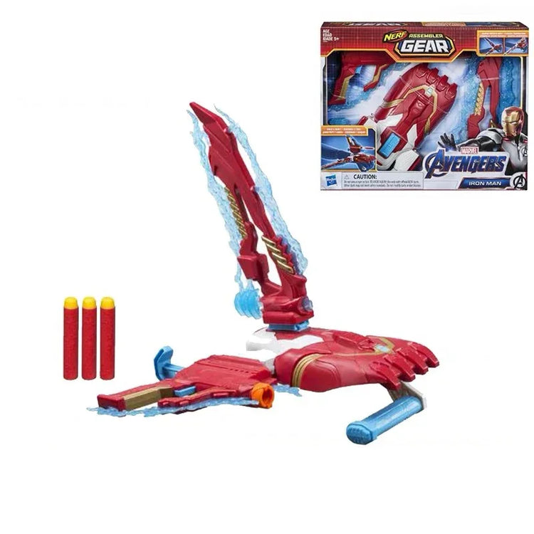 Hasbro Marvel AVENGERS3 Iron Man Spider-Man Captain America NERF Assembler Gear Dart Gun Infinity War End Game Launcher Toy