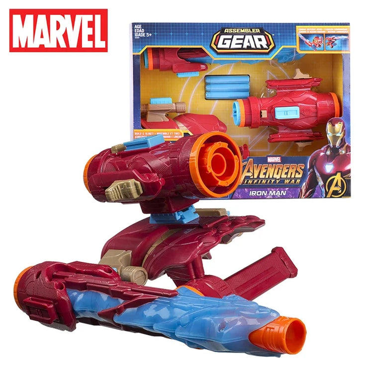 Hasbro Marvel AVENGERS3 Iron Man Spider-Man Captain America NERF Assembler Gear Dart Gun Infinity War End Game Launcher Toy