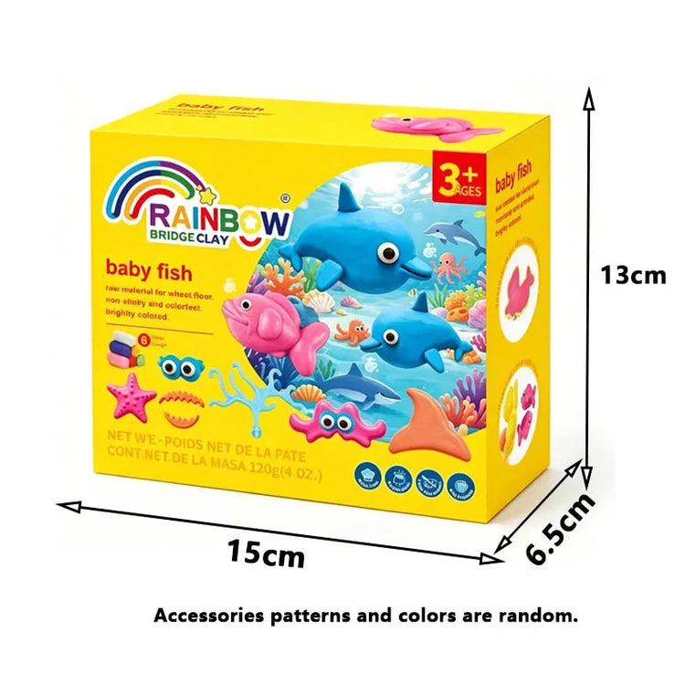 Non-Toxic Color Dough Set Wheat Based Modeling Clay Toys with Molds DIY Unicorn Marine Life Plasticine Craft Kit Educational Toy