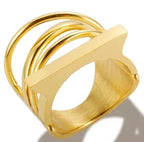 Personality Round Beads Ring Band Small Clear Crystal Zircon Waterproof Stainless Steel Rings Simple Granular Fine Jewelry