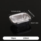 10pcs Rectangular Tin Foil Tray AirFryer Disposable Food Containers Bowls BBQ Take Away Cake Boxes Aluminum Packaging Box