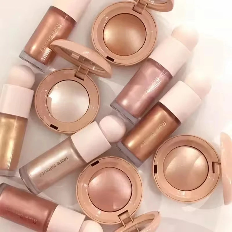 Rare Beauty Powder Blush Portable Makeup Liquid Highlighter Moisturizing Dual-use Waterproof Long Lasting Natural Plump Cosmetic