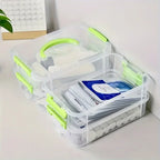 Building Blocks Storage Box Transparent Visibility Tool Classification Boxes Moisture-Proof Grid Drawer Stackable Casket
