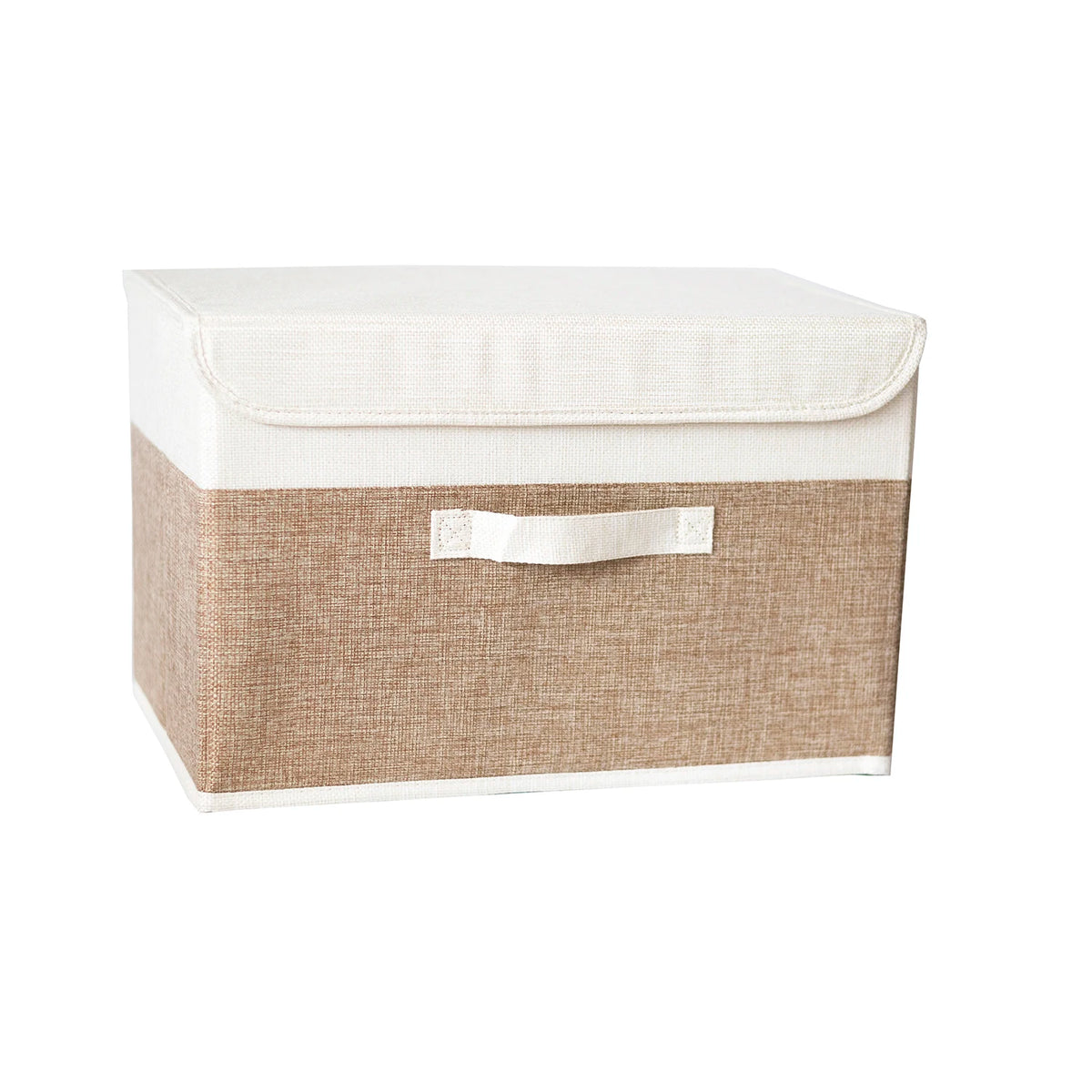 Washable Cotton Linen Fabric Folding CD Storage Box Foldable Bins Toys Organizer With Lid Storage Basket Laundry Basket