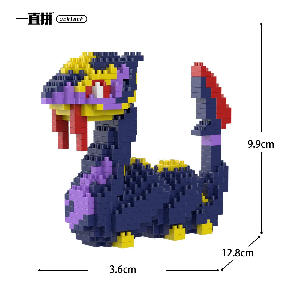 Pokemon Building Blocks Small Cartoon Mini Block Pikachu Charizard Eevee Mewtwo Anime Assemble Action Model Dolls Boys Toys