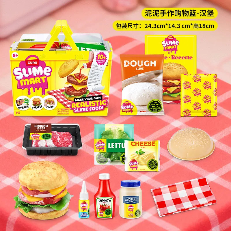 Zuru Slime Mart Diy Realistic Slime Food Fake Dessert Pretend Play Craft Kit With Pancake Cake Hamburger Ice Cream For Hobbyists